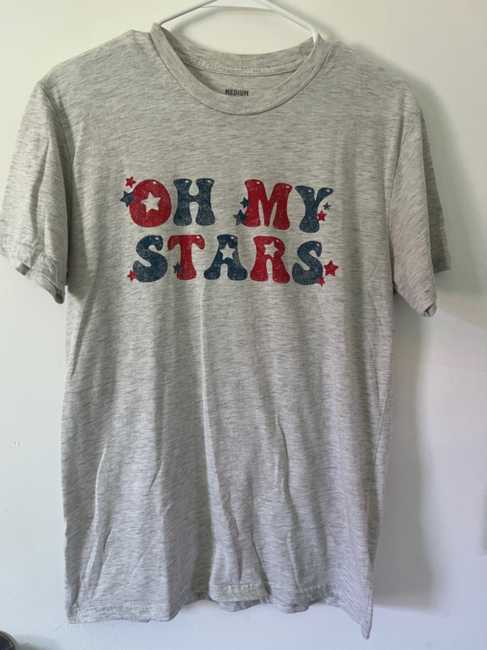 Oh My Stars Graphic Tee - 4th of July - Light Gray